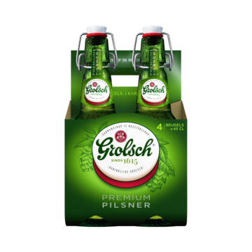 Grolsch Premium Pilsner Beugels Flessen 4 x 45 cl bij Jumbo van Grolsch