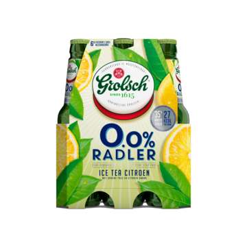 Grolsch 0.0% Radler Ice Tea Citroen Flessen 6 x 30 cl bij Jumbo van Grolsch