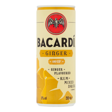 Bacardí Ginger and Up 250 ml bij Jumbo van Bacardí