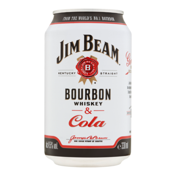 Jim Beam Bourbon Whiskey & Cola 330 ml bij Jumbo van Jim Beam