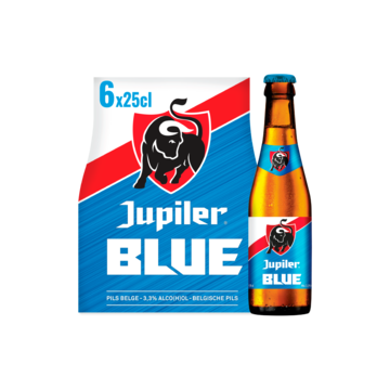 Jupiler Blue Pils Bier Flessen 6 x 25 cl bij Jumbo van Jupiler