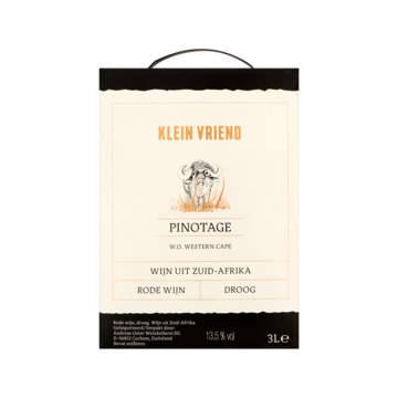 Klein Vriend – Pinotage – 3 L bij Jumbo van Klein Vriend